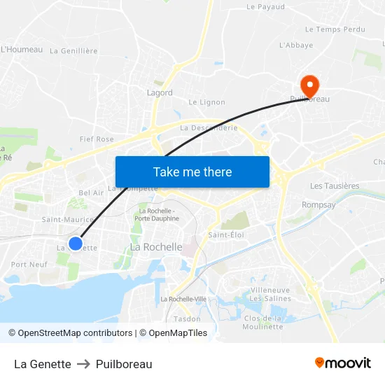 Eglise De La Genette to Puilboreau map