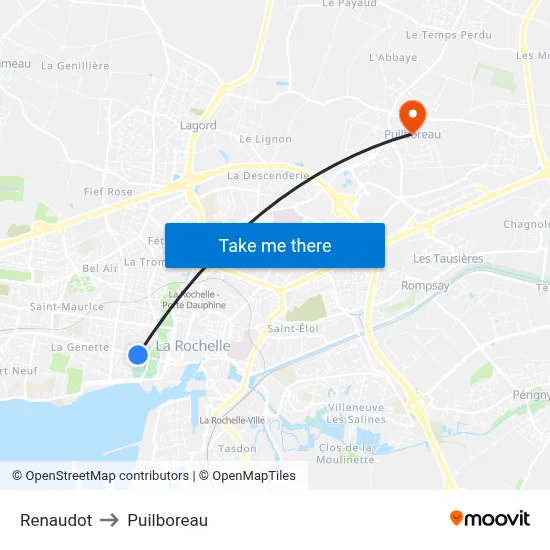 Renaudot to Puilboreau map