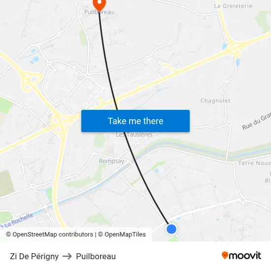 Zi De Périgny to Puilboreau map