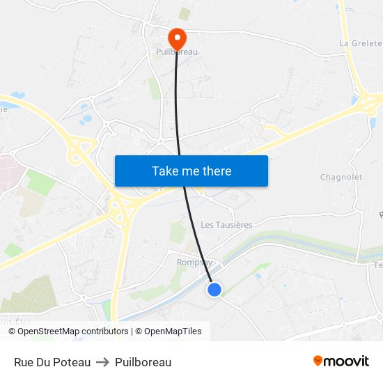 Rue Du Poteau to Puilboreau map