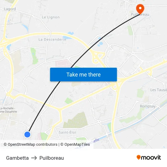 Gambetta to Puilboreau map