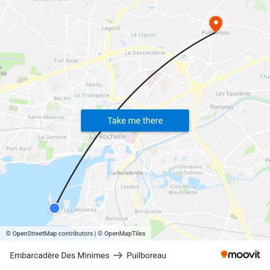 Embarcadère Des Minimes to Puilboreau map