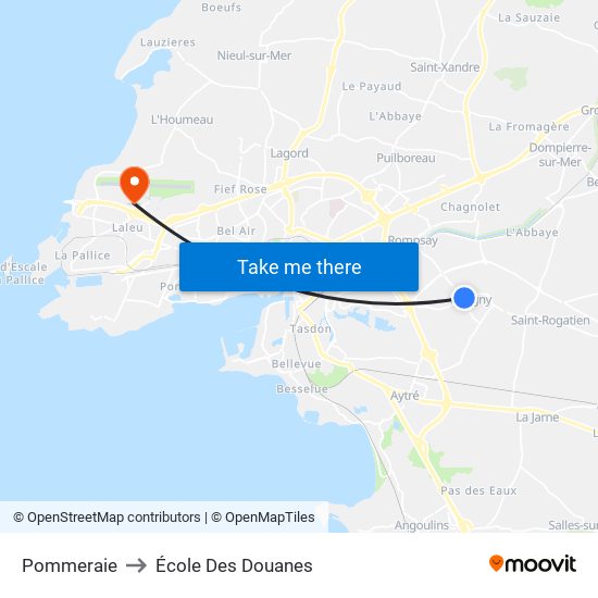 Pommeraie to École Des Douanes map