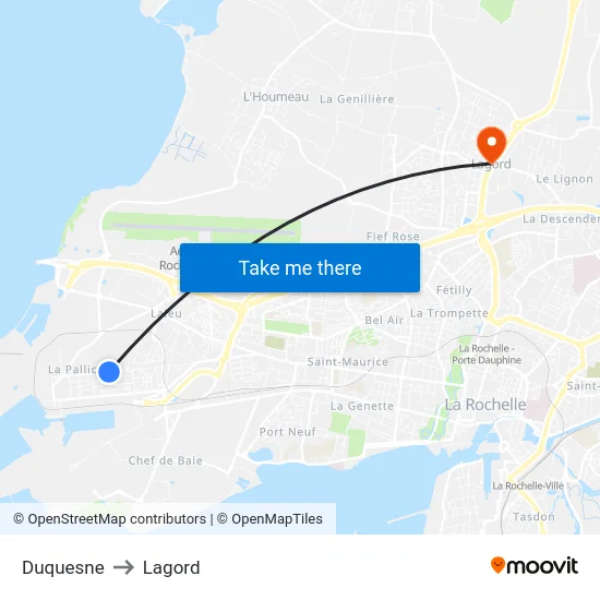 Duquesne to Lagord map