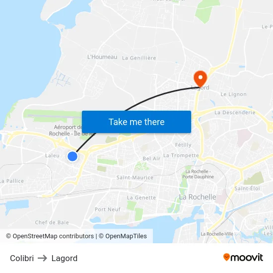 Colibri to Lagord map