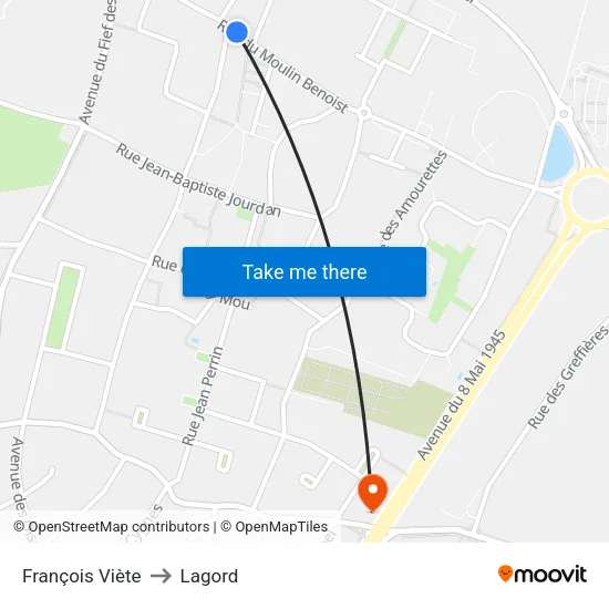 François Viète to Lagord map