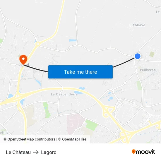 Le Château to Lagord map