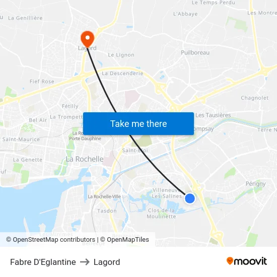 Fabre D'Eglantine to Lagord map