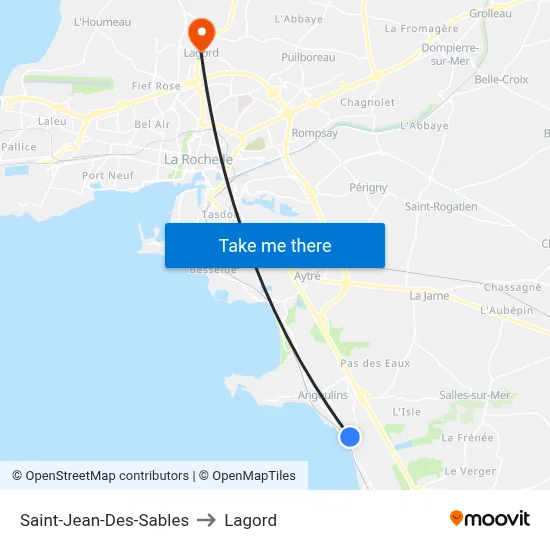 Saint-Jean-Des-Sables to Lagord map