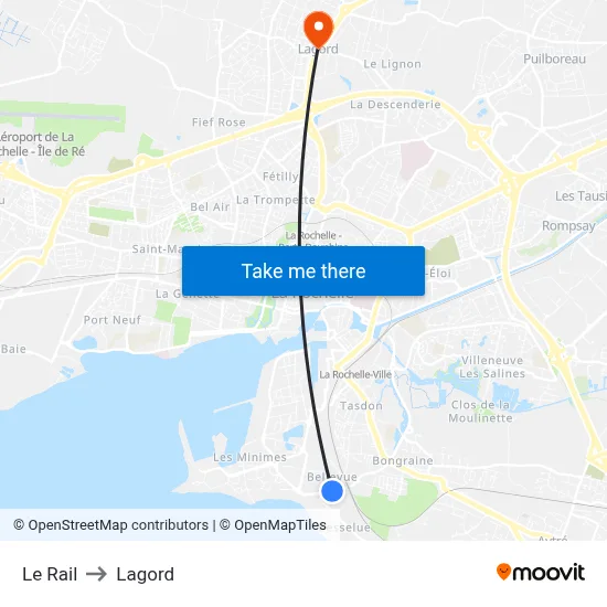 Le Rail to Lagord map