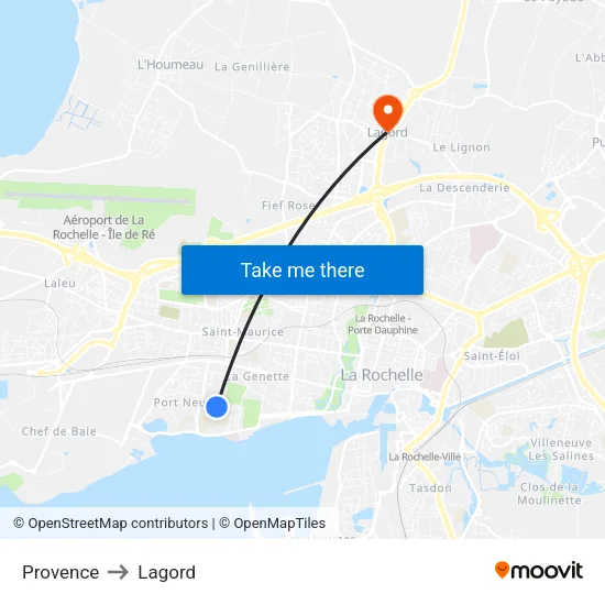 Lycée Saint-Exupéry to Lagord map