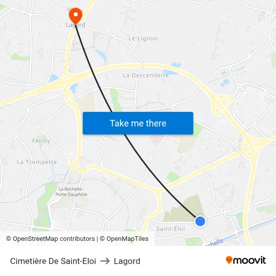 Cimetière De Saint-Eloi to Lagord map