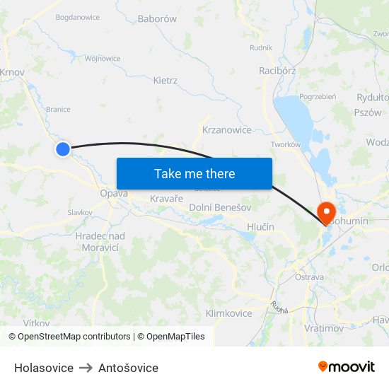 Holasovice to Antošovice map