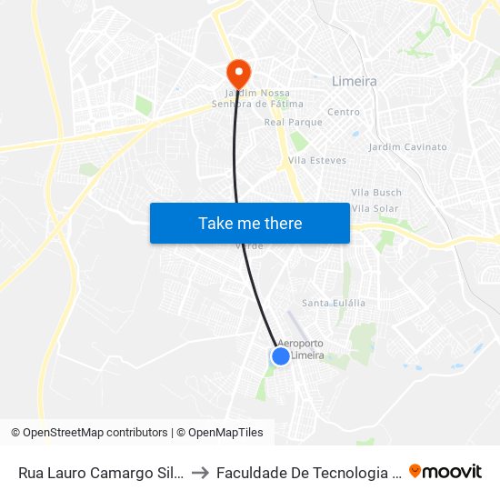 Rua Lauro Camargo Silveira, 723-787 to Faculdade De Tecnologia Da Unicamp - Ft map