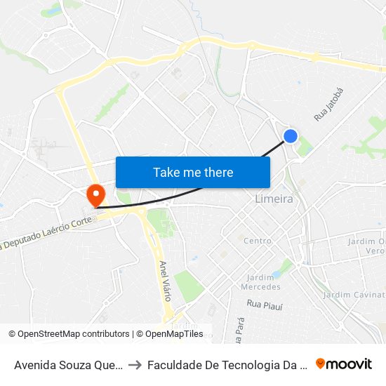 Avenida Souza Queiroz, 435 to Faculdade De Tecnologia Da Unicamp - Ft map