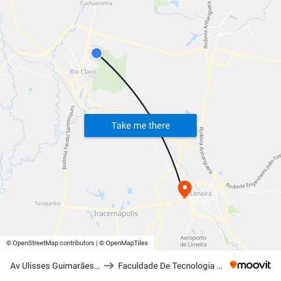 Av Ulisses Guimarães - São Miguel to Faculdade De Tecnologia Da Unicamp - Ft map