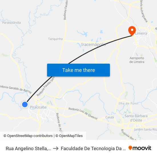 Rua Angelino Stella, 660-756 to Faculdade De Tecnologia Da Unicamp - Ft map