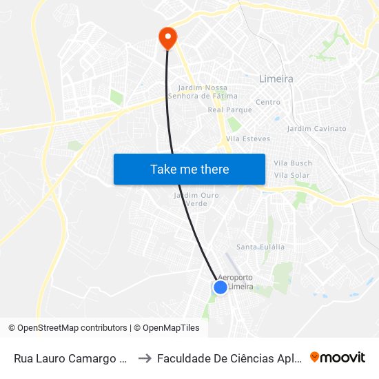 Rua Lauro Camargo Silveira, 789-853 to Faculdade De Ciências Aplicadas Da Unicamp map