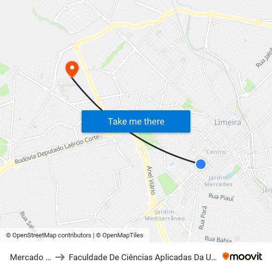 Mercado Dia to Faculdade De Ciências Aplicadas Da Unicamp map