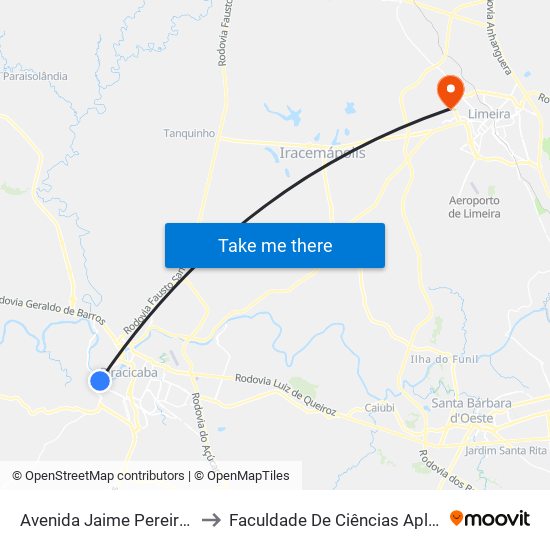 Avenida Jaime Pereira, 2200 - Sopapi to Faculdade De Ciências Aplicadas Da Unicamp map