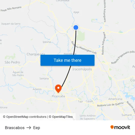 Brascabos to Eep map