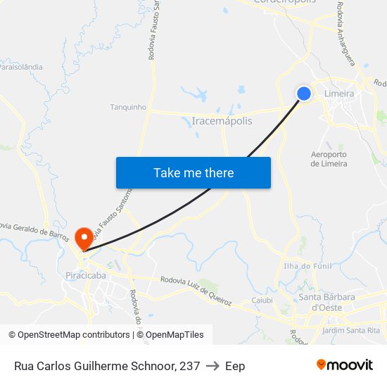 Rua Carlos Guilherme Schnoor, 237 to Eep map