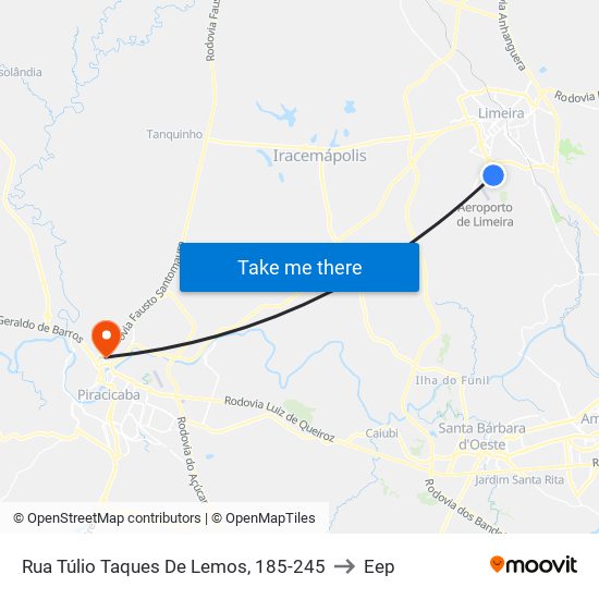 Rua Túlio Taques De Lemos, 185-245 to Eep map