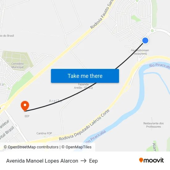 Avenida Manoel Lopes Alarcon to Eep map