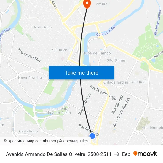 Avenida Armando De Salles Oliveira, 2508-2511 to Eep map