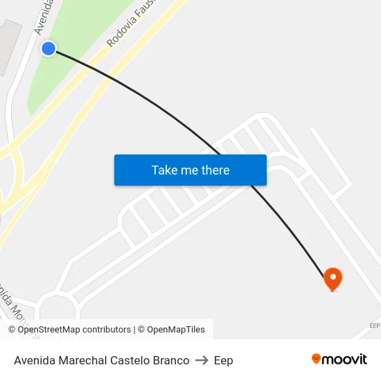 Avenida Marechal Castelo Branco to Eep map