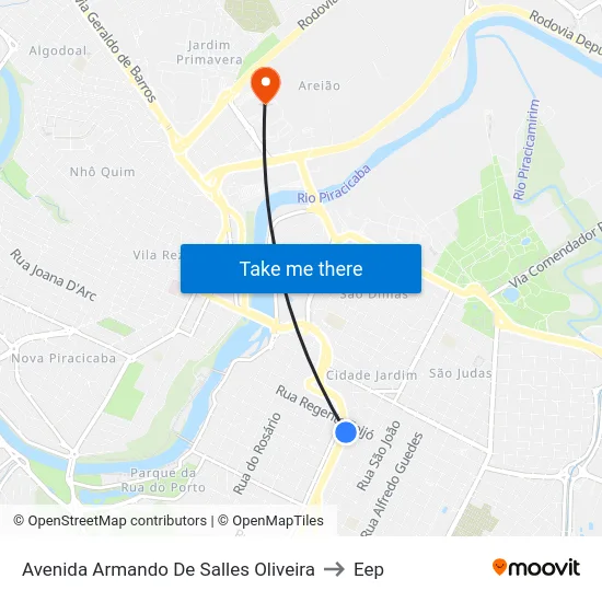 Avenida Armando De Salles Oliveira to Eep map