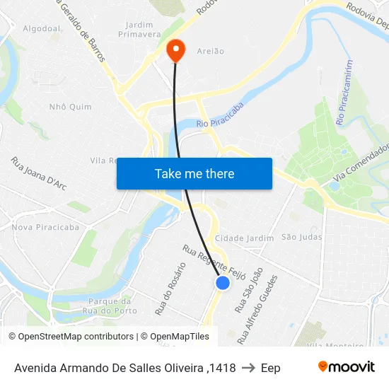 Avenida Armando De Salles Oliveira  ,1418 to Eep map