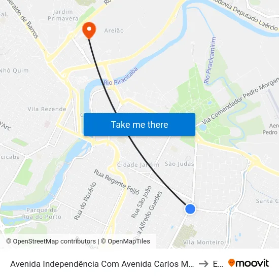 Avenida Independência Com Avenida Carlos Martins Sodero to Eep map