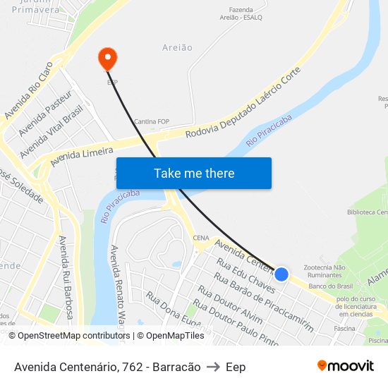 Avenida Centenário, 762 - Barracão to Eep map