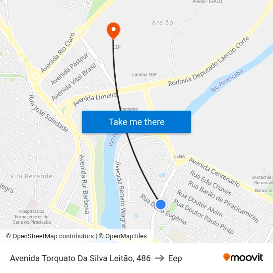 Avenida Torquato Da Silva Leitão, 486 to Eep map