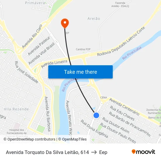Avenida Torquato Da Silva Leitão, 614 to Eep map