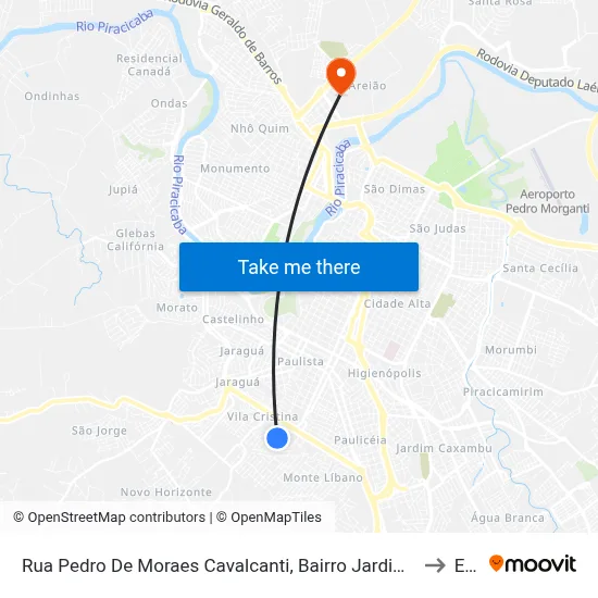 Rua Pedro De Moraes Cavalcanti, Bairro Jardim Tatuapé to Eep map