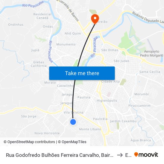 Rua Godofredo Bulhões Ferreira Carvalho, Bairro Jardim Tatuapé to Eep map