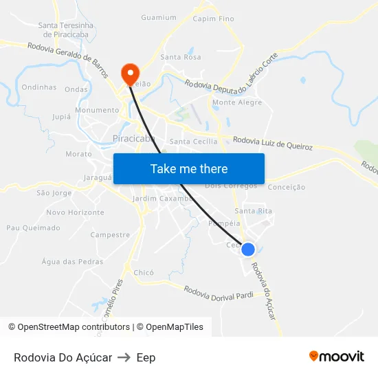 Rodovia Do Açúcar to Eep map