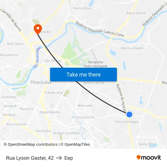 Rua Lyson Gaster, 42 to Eep map