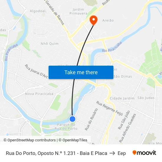 Rua Do Porto, Oposto N.º 1.231 - Baia E Placa to Eep map
