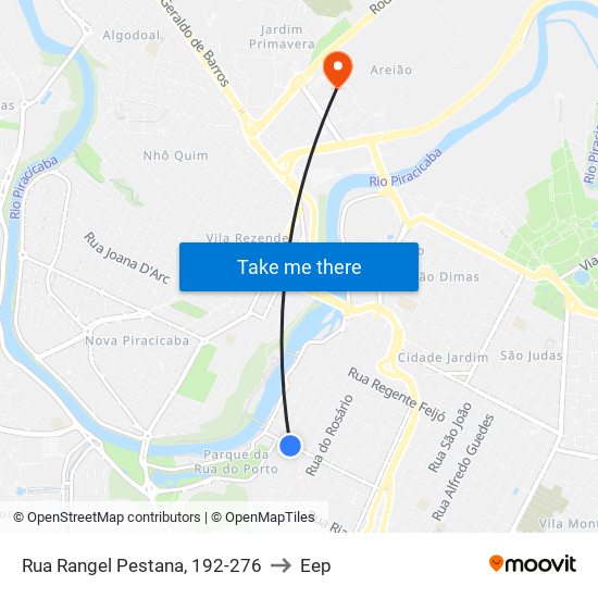 Rua Rangel Pestana, 192-276 to Eep map