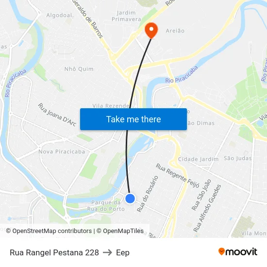 Rua Rangel Pestana 228 to Eep map