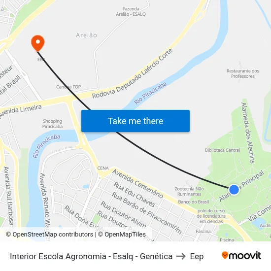 Interior Escola Agronomia - Esalq - Genética to Eep map