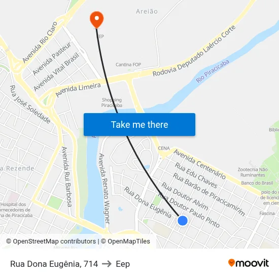 Rua Dona Eugênia, 714 to Eep map