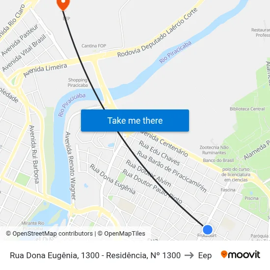 Rua Dona Eugênia, 1300 - Residência, Nº 1300 to Eep map