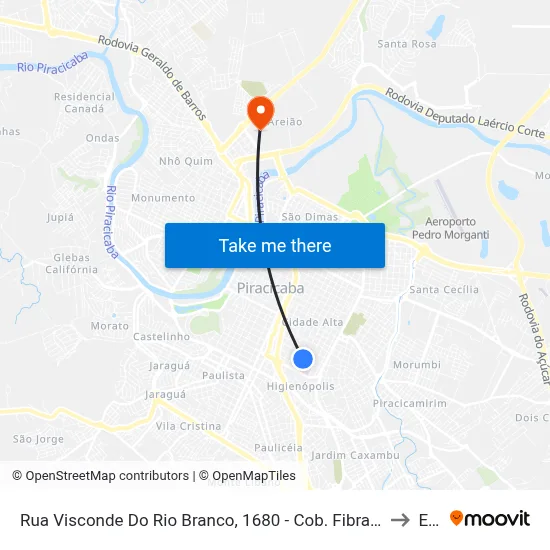 Rua Visconde Do Rio Branco, 1680 - Cob. Fibra Azul, 1680 to Eep map