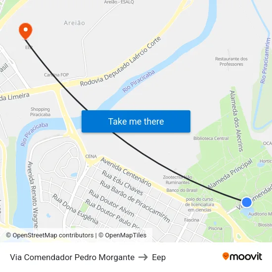 Via Comendador Pedro Morgante to Eep map