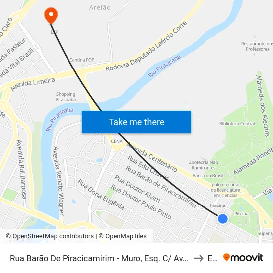 Rua Barão De Piracicamirim - Muro, Esq. C/ Av. São João to Eep map