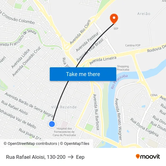 Rua Rafael Aloisi, 130-200 to Eep map